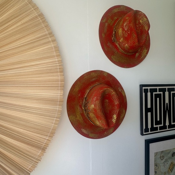 SUNSET SUN HAT / RED & GOLD - Picture 3 of 14